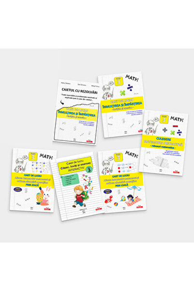 Editura Fisemate.ro Pachet clasa 3 pentru copii cu matematica si romana exercitii probleme rezolvari