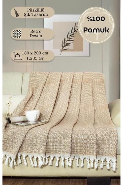 MODALİN Battaniye Pamuk Riona 180x200 cm