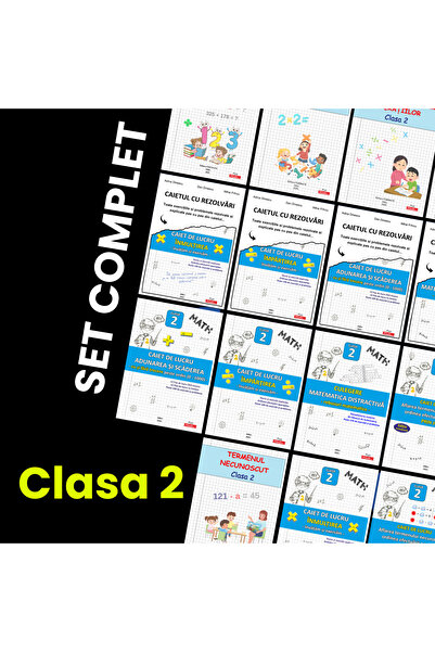 Editura Fisemate.ro SET COMPLET – Recapitulare Matematica Clasa 2 | 15 caiete tiparite