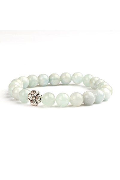 Mitr سوار من حجر الأكوامارين الطبيعي (8 مم) - قوة اللون الأزرق