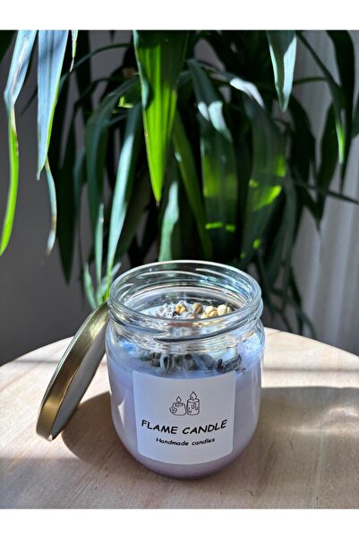 FLAME CANDLE HANDMADE CANDLES Aromaterapi Arınma ve Huzur Mumu , Lavanta Ve Ü...