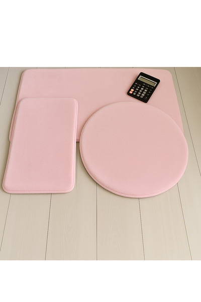 Frt Export Su Emici 3'Lü Peluş Kaymaz Taban Banyo Klozet Paspas Takımı (60x80...