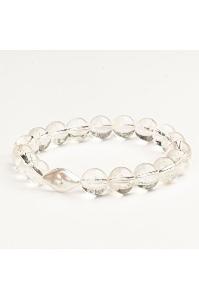 Mitr Crystal Quartz Natural Stone Bracelet (10 mm) – Clear Power