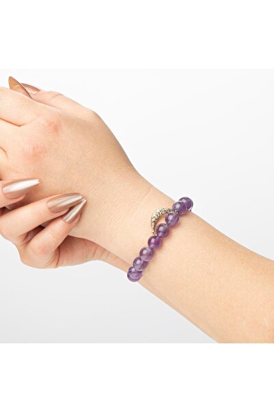 Mitr Amethyst Natural Stone Bracelet (10 mm) – Daily Energy Support