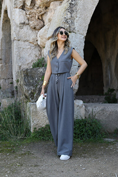 bytugcekaya Anthracite Mix-It Design Vest