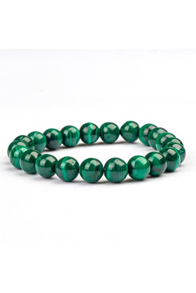 Mitr سوار من حجر المالاكيت الطبيعي (8 مم) - درع العقل