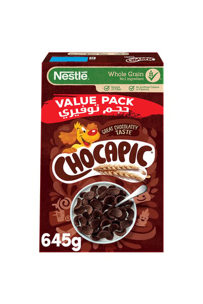 Nestle Chocapic Cereals Value Pack 645 g Whole Grain Chocolate Flavoured Cereal with Vitamins