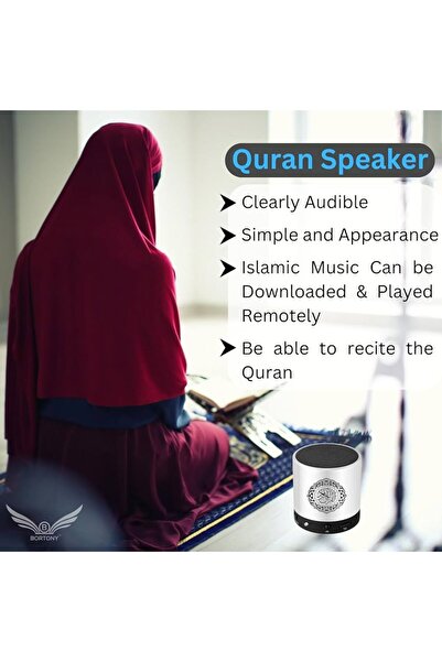 Generic SQ-200 Portable Bluetooth Quran Speaker with Remote Control, Multi-Color