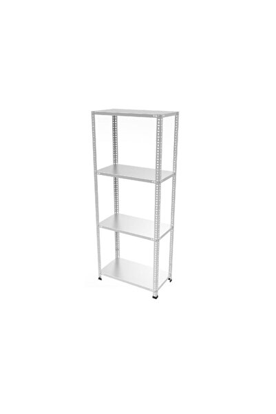 AYYILDIZ RAF 43x93 4 Katlı Beyaz Çelik Raf & Depo Rafı & Civatalı Raf