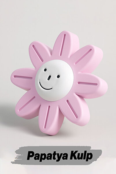 NZB Plastik Gülücüklü Pembe Mobilya Çoçuk Odası Dolabı Kapak Kulpu Çekmece Ku...