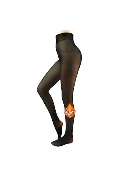 General Store Thermal Stocking-Style Leggings, Fleece-Lined, SA&SO, Thickness 300g, One Size, Black