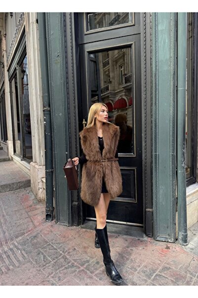 ZARERA KEMERLİ KÜRK YELEK