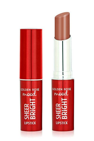 Golden Rose Mood Sheer Bright Lipstick - 104 Nude Latte - Yarı Transparan&Parlak Bitişli Nemlendirici Nude Ruj