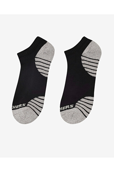 SKECHERS 3'Lü Unisex Yarım Taban Destekli Bilek Altı Çorap Unisex Siyah Gri Çorap S119433-008