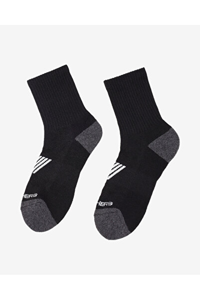 SKECHERS 6'Lı Kadın Yarım Taban Destekli Crew Çorap Kadın Siyah Çorap S600318-001