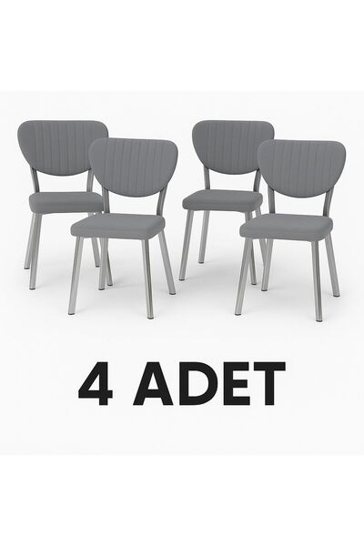 Yafes Masa Sandalye 4'lü Elma Sandalye Mutfak Sandalyesi
