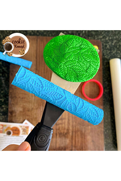 CookieKonsept أداة تشكيل العجين بنمط الأوراق/رولر | متوافق مع الكوكيز والعجين...