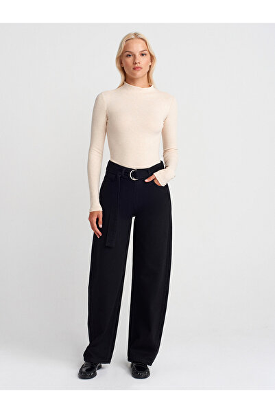 Dilvin 31433 ψηλός λαιμός Μπεζ μελανζέ