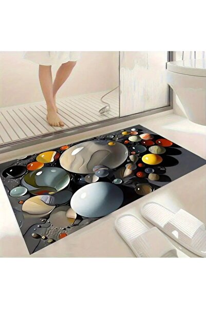 MORESUN Kuvars Desenli Banyo Kaydırmaz Mat, Diatomit Malzeme Dikdörtgen Zemin Mat