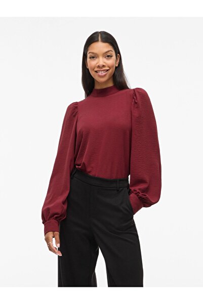 VILA Oberteil mit langen Ärmeln VIPALLAS Stehkragen