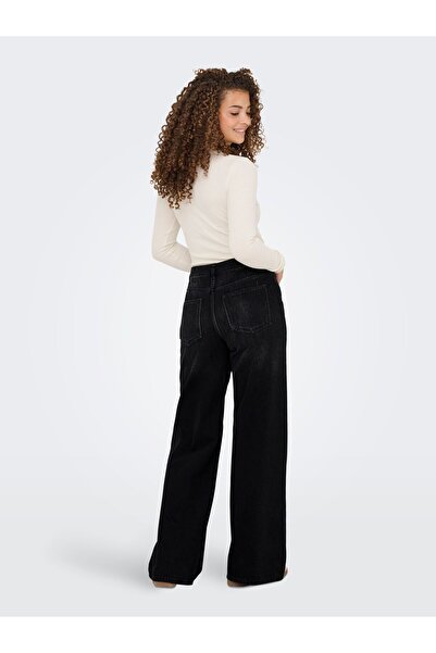 JDY Jeans mit weitem Bein JDYCARINA Hohe Taille Weiter Beinschnitt Jeans