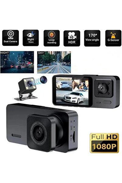 OEM Triple Car Camera, TSS-W10-W, Full HD, 2" LCD Screen, Wi-Fi Connection, G Sensor, Night Vision