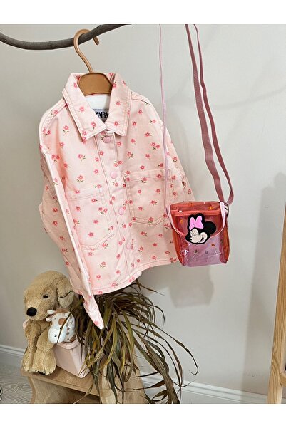 KİDSMOOD Mickey mouse pembe yandan asmalı kız çocuk çantası