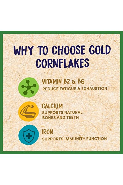 Nestle Gold Corn Flakes Breakfast Cereal 375 g Crunchy Corn Cereal with Vitamins for Daily Energy