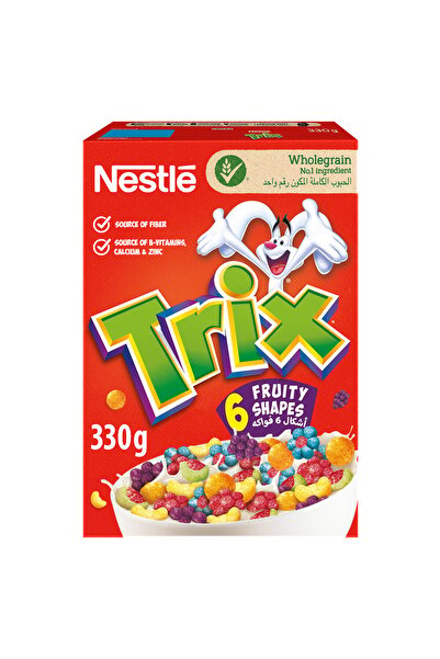 Nestle Trix 6 Fruity Shaped Breakfast Cereal 330 g Colourful Cereal with Whole Grain and Vitamins