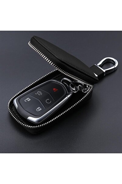 General Store Key Organizer for Home, Car Keys, Leather, Black