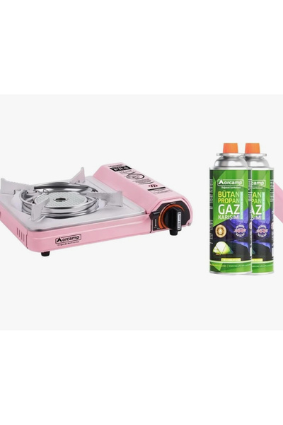 Orcamp Seramik pro kamp ocak pembe 2 -adet kartuş hediyeli