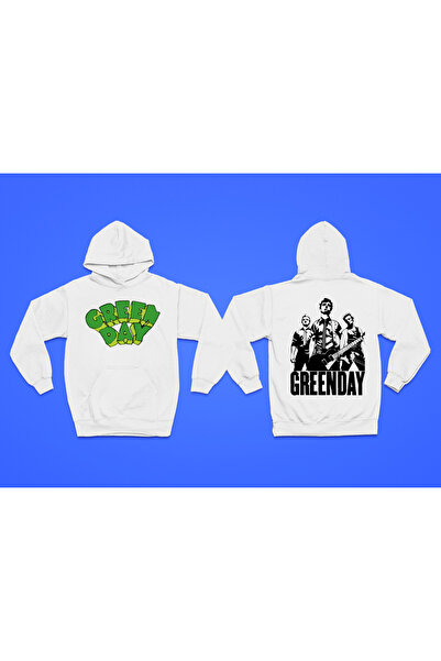 MAGORS سترة روك قطنية مطبوعة بأكمام طويلة وقلنسوة بثلاثة خيوط من GREEN DAY