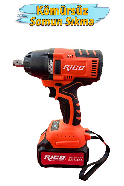 Badem10 Rico 028-RE0007 21V Kömürsüz Şarjlı Somun Sıkma Makinesi 650 Nm Lasti...