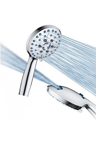 WellLuck Cap de duș de înaltă presiune WellLuck, 7 funcții de pulverizare, gri