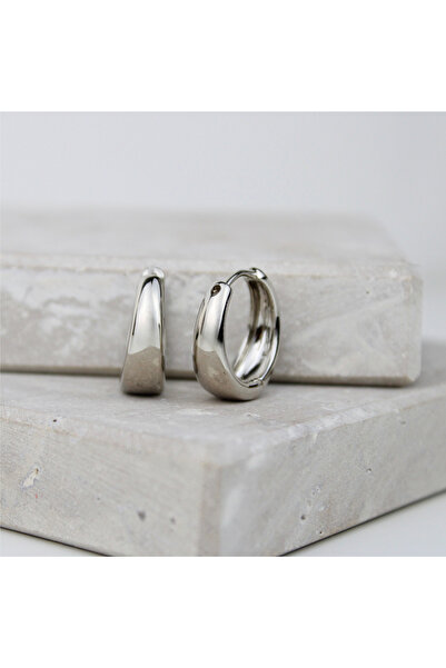 Line Jewelry Gümüş Xuping Kararmaz Küpe, Halka Rodyum Küpe