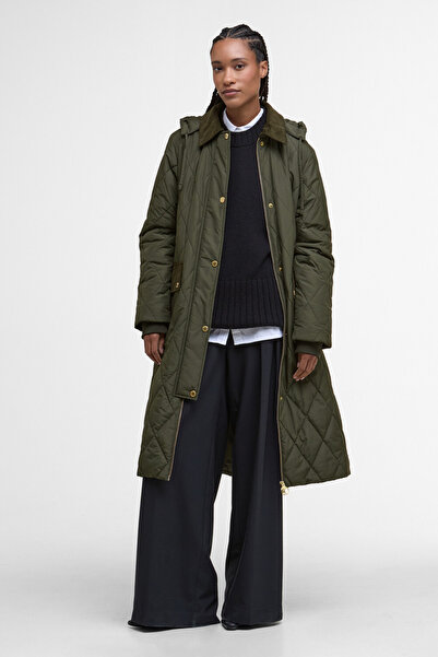 Barbour Meredith Kapitone Ceket OL71 Olive-Ancient