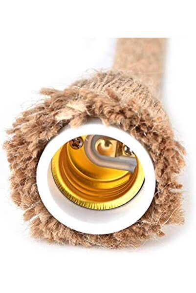 Jiffy 1Pc Hemp Rope Pendant Light Ceiling Lamp Loft Chandelier Industrial Home Decor Single Head