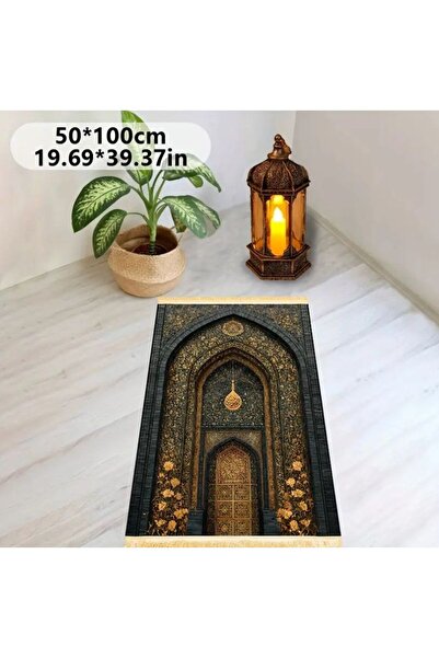 MORESUN Kalın Püskül Duvarlık - Kaymaz Katlanabilir İslami Namaz Seccade