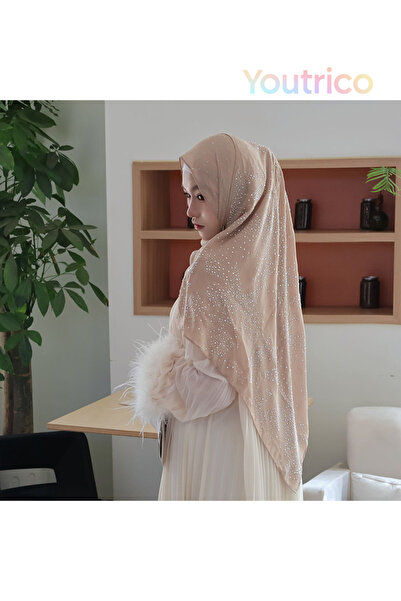 Youtrico Shawls&headscarf,rhinestone prints-handmade,Evening dress matching,Banquets&Party,180*70cm