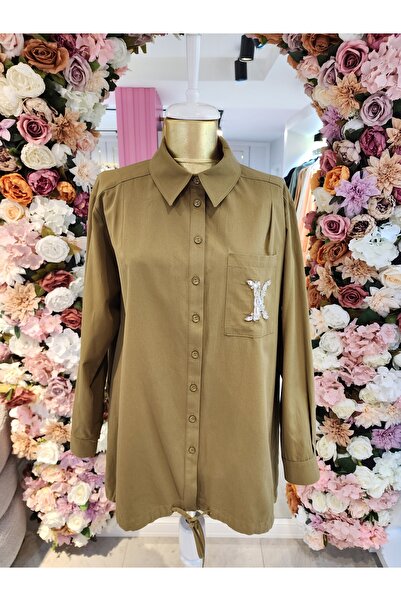 Kayra tunik koyu oliv kadın