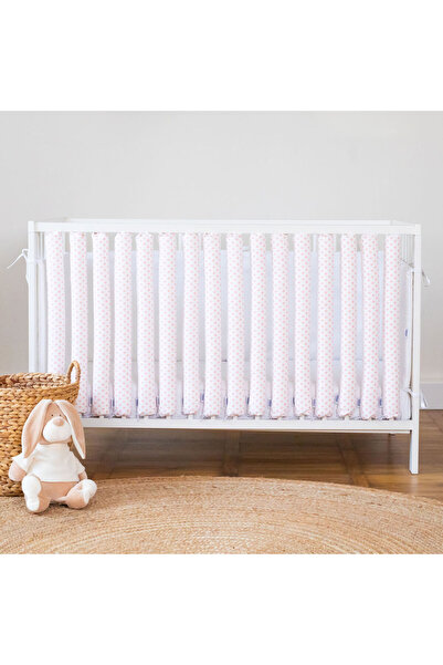 Bebelusenii Concept Set 6 protecții individuale pentru patut - Buline Roz