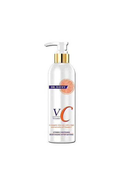 Dr. Davey لوشن فيتامين سي لترطيب وتبييض البشرة بعد الاستحمام، 300 مل