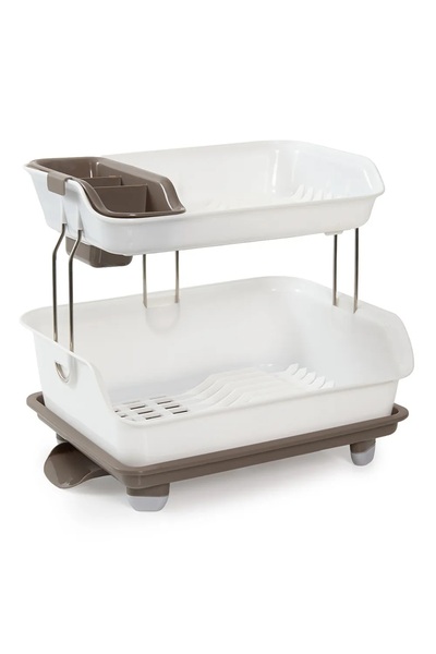 Generic رف أطباق قابل للفصل بطبقتين لتخزين أدوات المطبخ