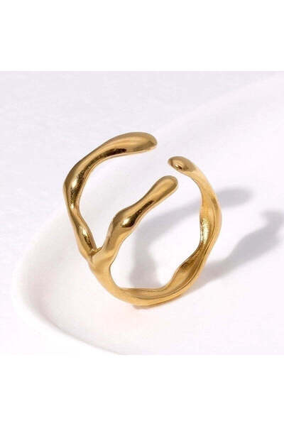 Pursehuit Χρυσό δαχτυλίδι, ρυθμιζόμενο, κατασκευασμένο από ανοξείδωτο ατσάλι,...