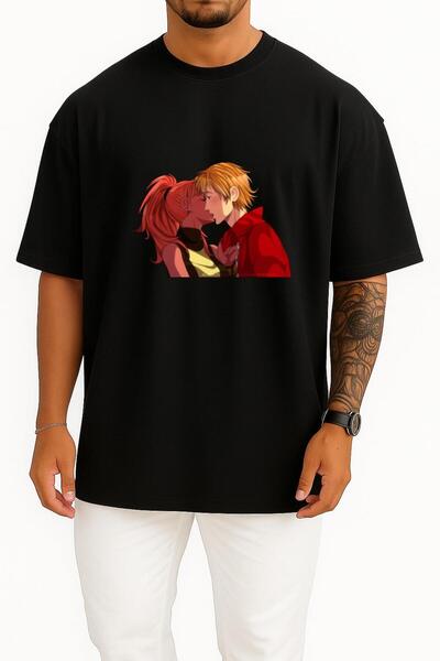 Bahriyeli Collection oversized Mangaka Hair Coloring Μπλουζάκι Unisex με σχέδ...