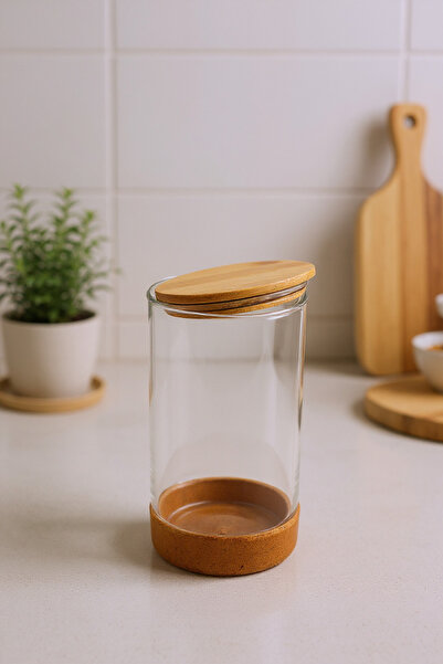 Bambum Corki Glass Storage Container with Cork Base 170ml