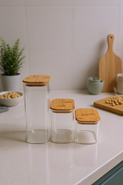 Bambum Thork 3-Piece Spice Rack and Storage Container Set