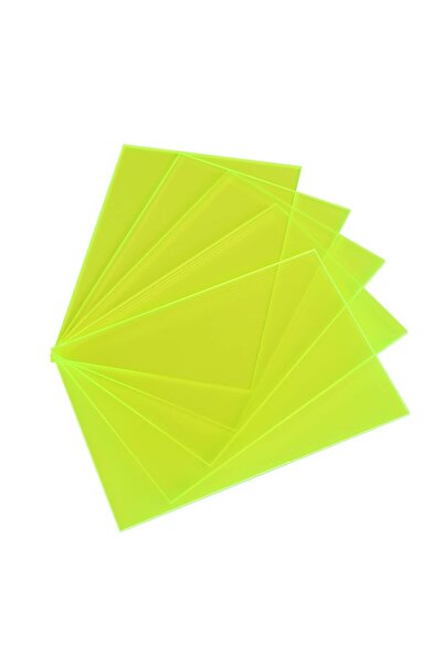 Slasa لوح أكريليك أخضر فلوري مقاس 8 × 12 بوصة من