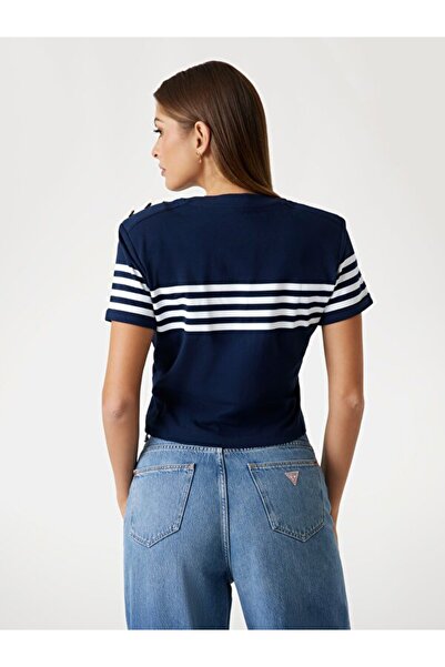 Guess Eva Kadın Boxy Fit T-Shirt