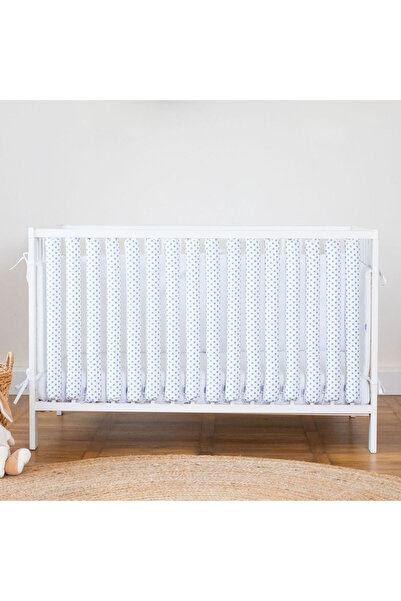 Bebelusenii Concept Set 6 protecții individuale pentru patut - Buline Albastre